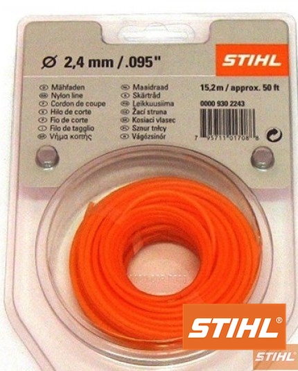 Леска для триммера Stihl 2,4 мм/48 м пятиугольного сечения – фото №1 Леска для триммера Stihl 2,4 мм/48 м пятиугольного сечения – №1