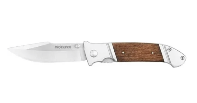 Нож WORKPRO складной с деревянной рукояткой 105/240 мм (WP381013) – фото №1 Нож WORKPRO складной с деревянной рукояткой 105/240 мм (WP381013) – №1
