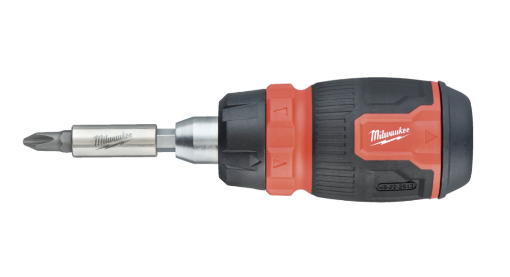 Отвертка универсальная Milwaukee 8-в-1 компактная с трещоткой – №1