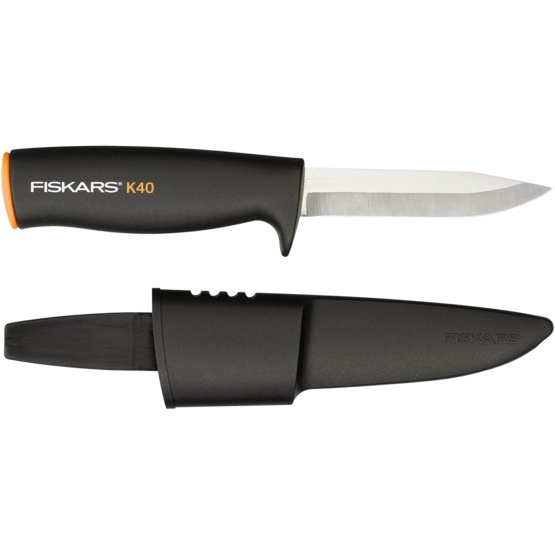 Нож Fiskars универсальный в пластиковом чехле (125860) – фото №1 Нож Fiskars универсальный в пластиковом чехле (125860) – №1