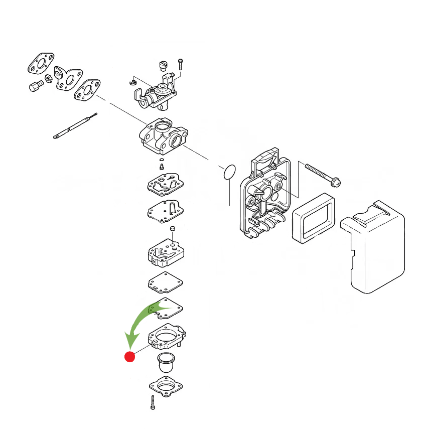 Диафрагма карбюратора Makita для кустореза HTR5600 – №1