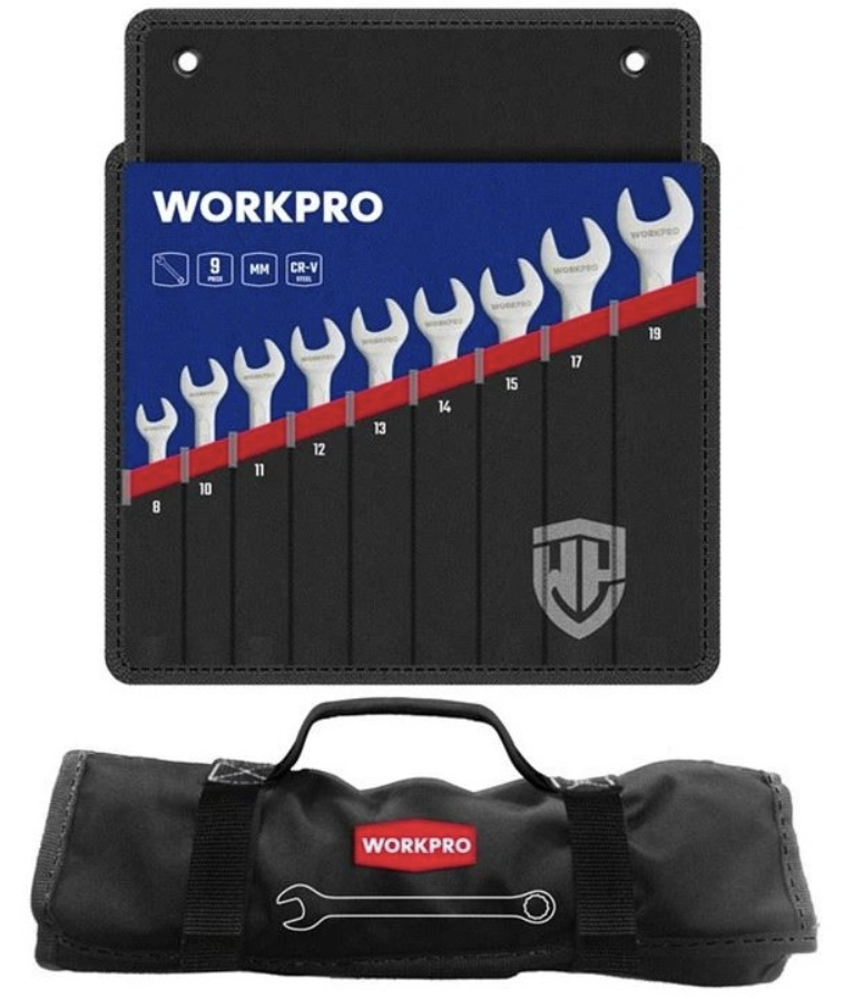 Набор ключей комбинированных WORKPRO (9 шт) (WP202502) – фото №1 Набор ключей комбинированных WORKPRO (9 шт) (WP202502) – №1