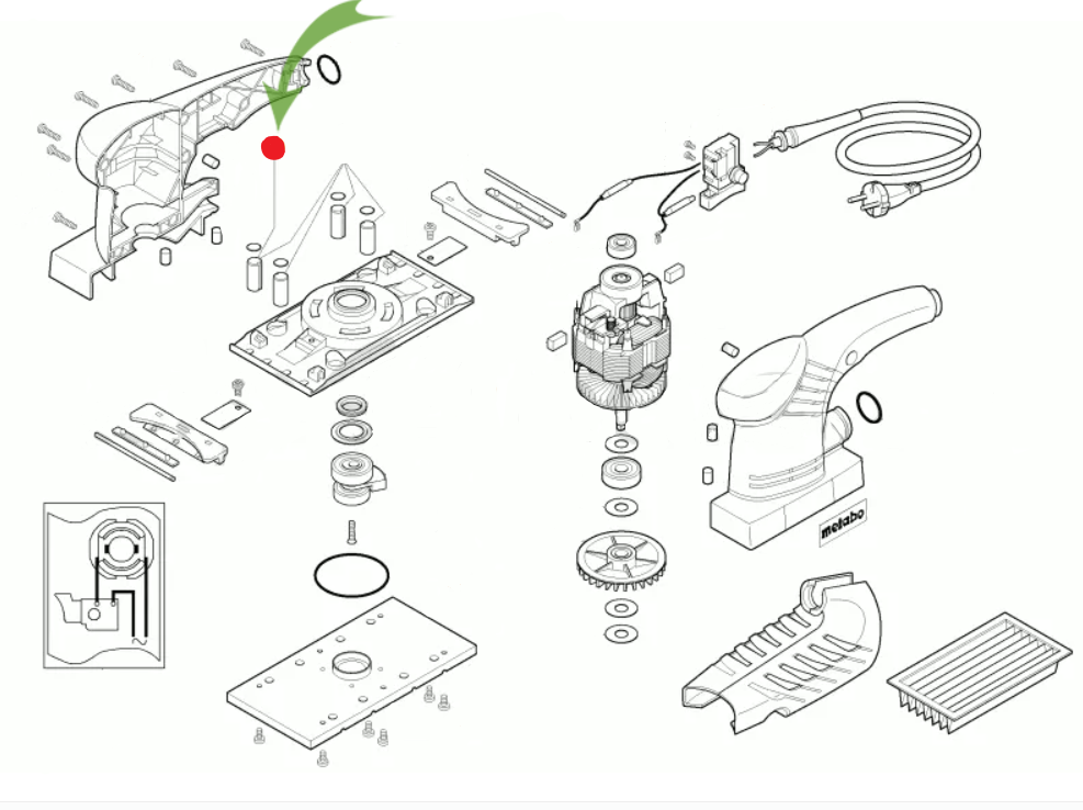 Демпфер опорной подошвы Metabo для ПШМ SR 10-23 – №1