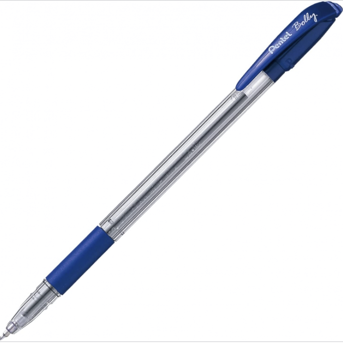 Ручка шариковая Pentel Bolly 0,5 мм, синяя – фото №1 Ручка шариковая Pentel Bolly 0,5 мм, синяя – №1