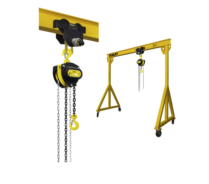 Мобильное перегрузочное устройство Ocalift 2т 4х4 с ручной талью ТРШ 2т 6м на каретке ДОРА 2т 6м – №1