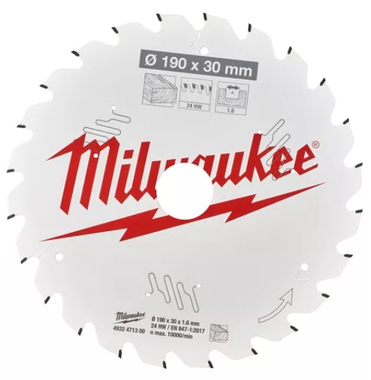 Диск пильный Milwaukee 190х1,6х30 мм 24T – фото №1 Диск пильный Milwaukee 190х1,6х30 мм 24T – №1