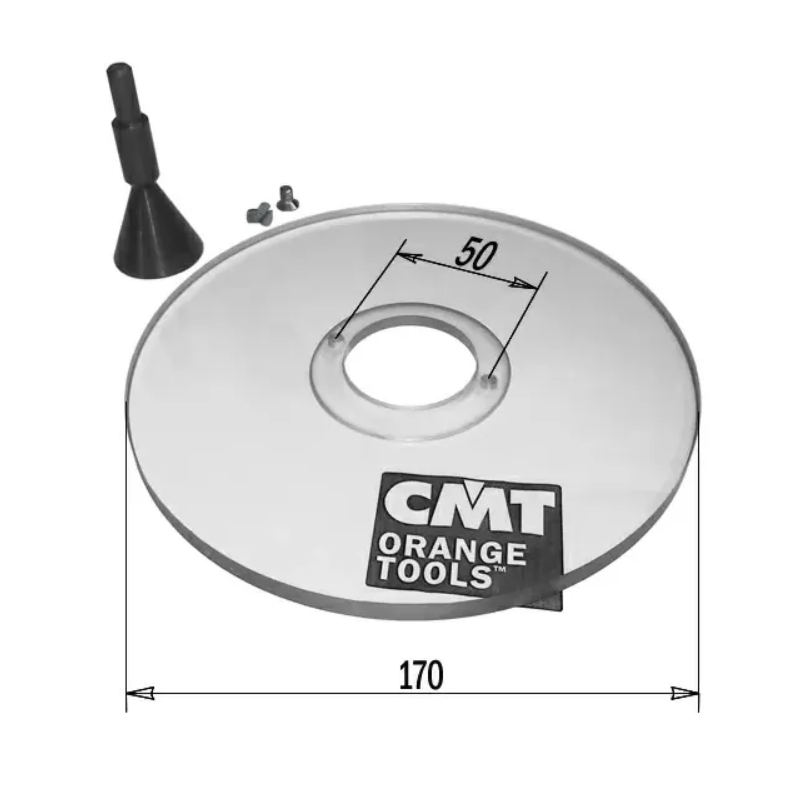 База CMT 300-SB1/SB2 для копировальных колец к фрезеру – фото №1 База CMT 300-SB1/SB2 для копировальных колец к фрезеру – №1