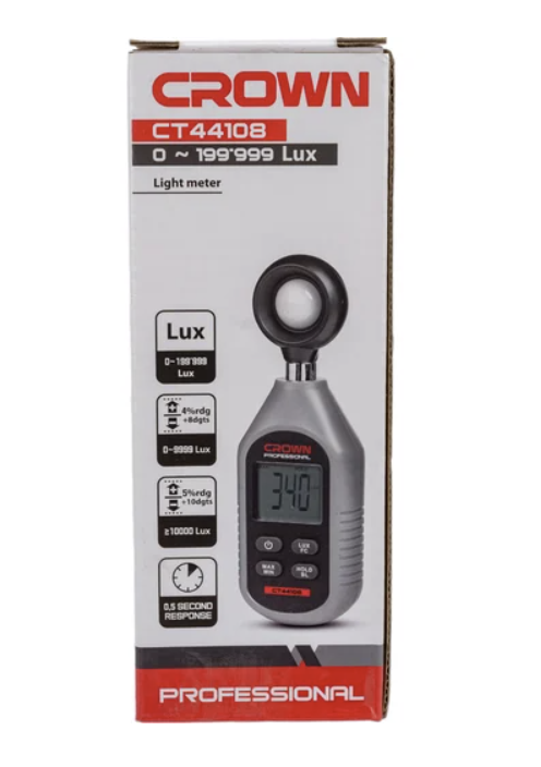 Люксметр-измеритель освещенности Crown CT44108 – №1