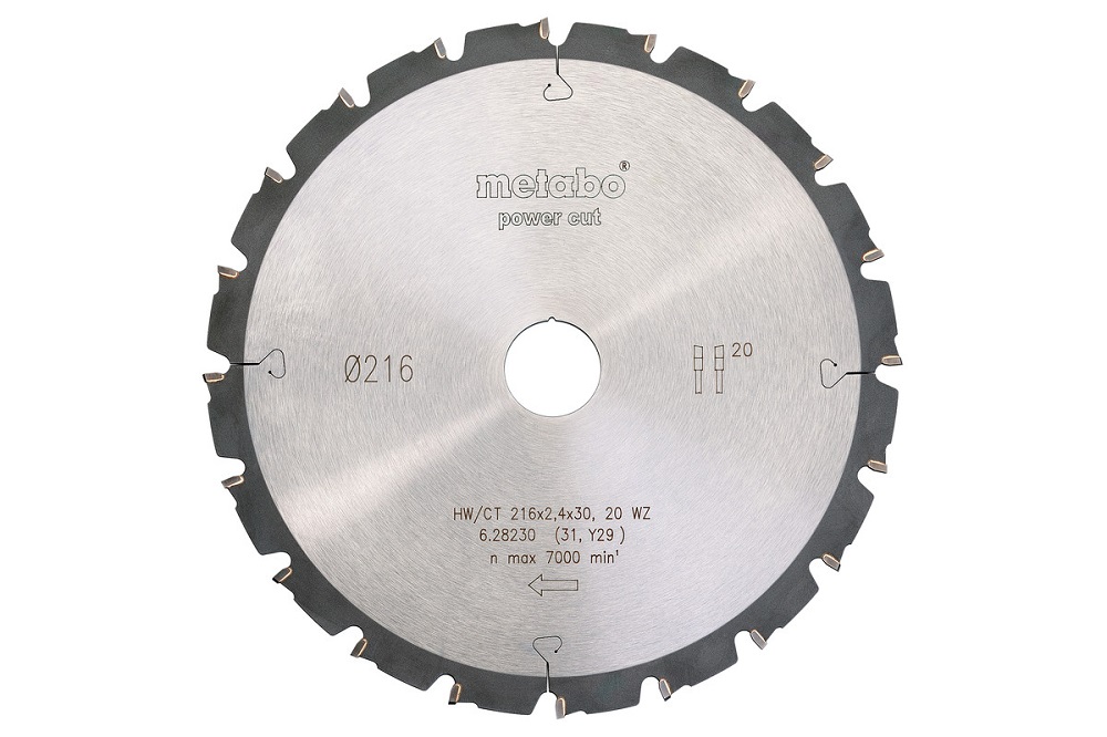 Диск пильный Metabo 216х30 мм 20T – №1