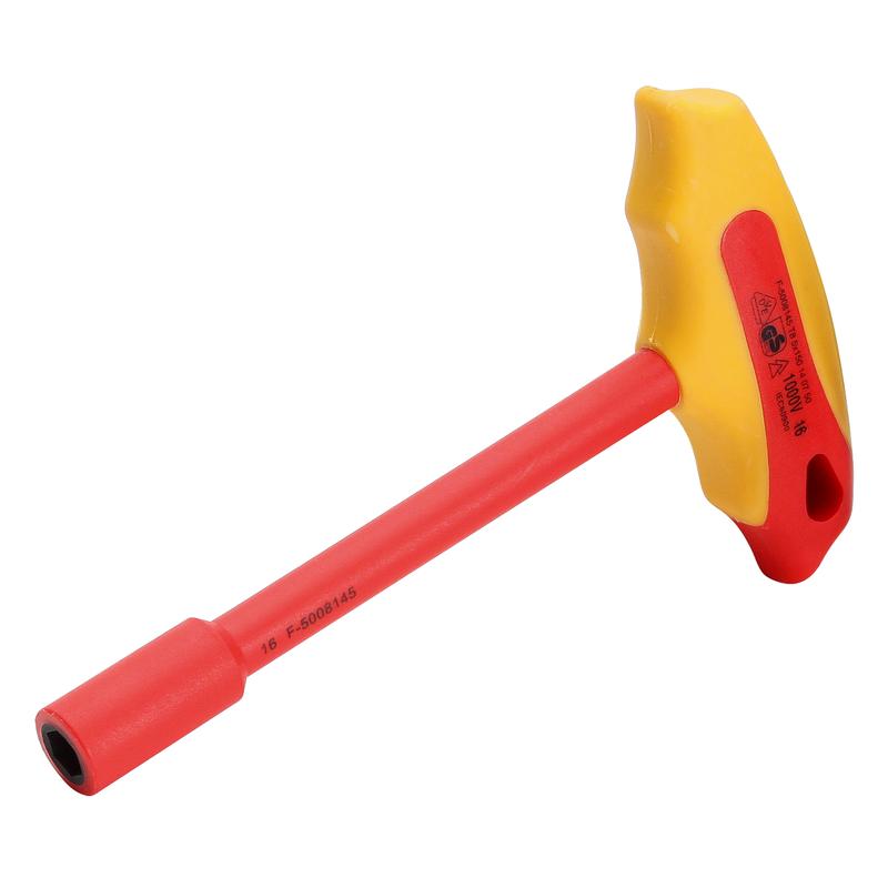 Отвертка-ключ диэлектрическая с Т-образной рукояткой КВТ Профи 8 мм – №1