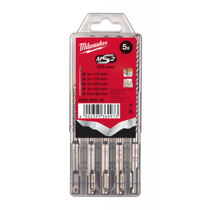Набор буров SDS+ Milwaukee M2 (5 шт) – фото №1 Набор буров SDS+ Milwaukee M2 (5 шт) – №1