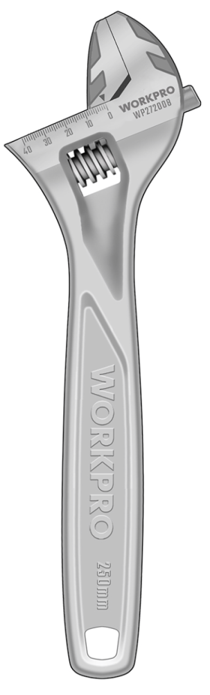 Ключ разводной WORKPRO CR-V 250 мм сверхмощный (WP272008) – №1
