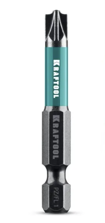 Бита Kraftool Optimum PZ/FL1х50 мм (2 шт) – фото №1 Бита Kraftool Optimum PZ/FL1х50 мм (2 шт) – №1