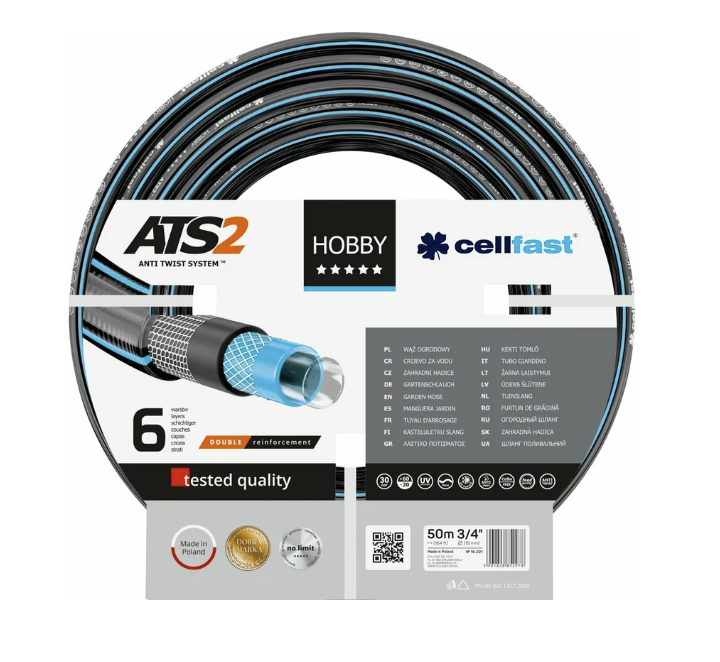 Шланг садовый Cellfast HOBBY ATS 3/4" 50 м (16-221) – фото №1 Шланг садовый Cellfast HOBBY ATS 3/4" 50 м (16-221) – №1