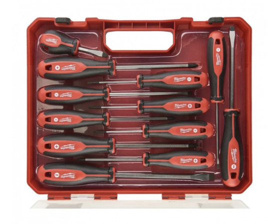 Набор отверток магнитых Milwaukee № 4 в пластиковом кейсе (12 шт) – №1