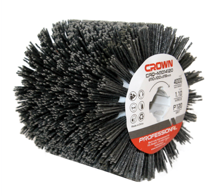 Щетка для браширования Crown CAQ-N11014120, нейлоновая – №1