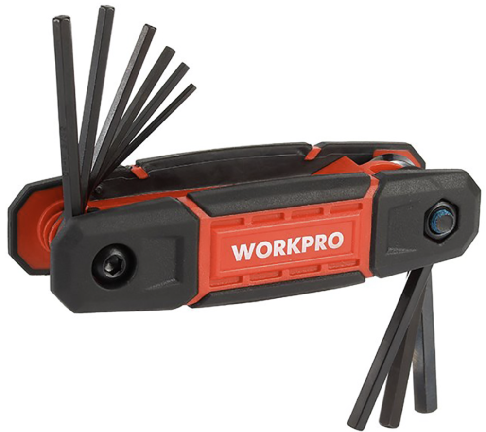 Набор ключей шестигранных дюймовых WORKPRO складной (9 шт) (WP222029) – фото №1 Набор ключей шестигранных дюймовых WORKPRO складной (9 шт) (WP222029) – №1