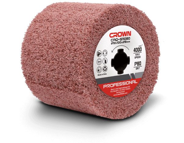 Щетка для браширования Crown CAQ-S11080, абразивная – №1