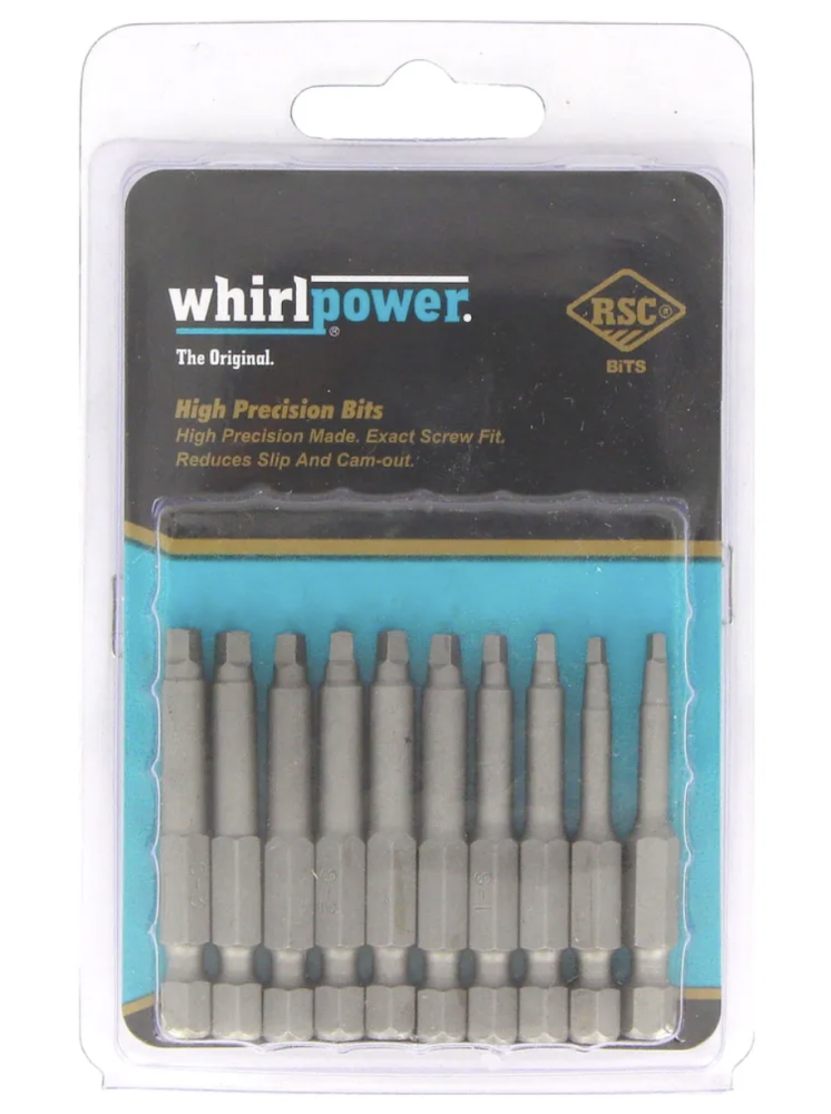 Набор специальных бит WhirlPower 33-SQ-50 мм (10 шт) – фото №1 Набор специальных бит WhirlPower 33-SQ-50 мм (10 шт) – №1