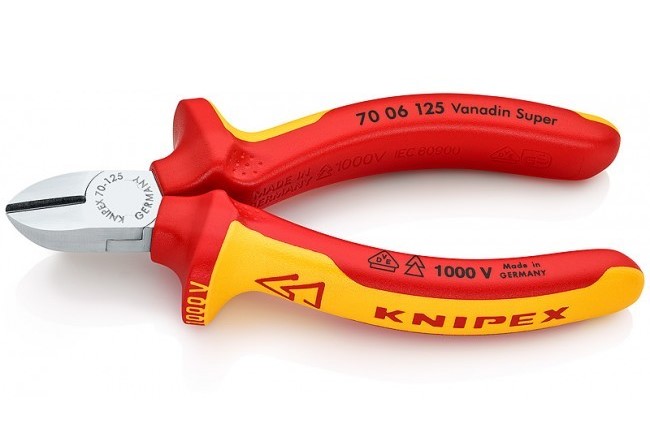 Бокорезы Knipex 125 мм VDE с диэлектрическими рукоятками (KN-7006125) – №1
