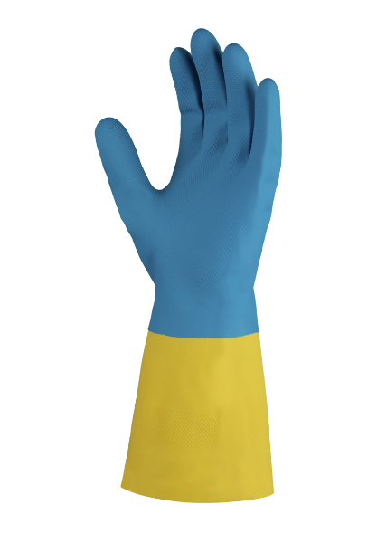 Перчатки химостойкие Jeta Safety Atom Duo с хлопковым напылением, размер XXL – №1