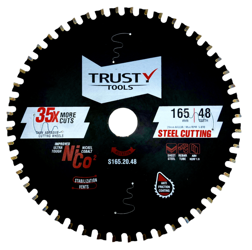 Диск пильный Trusty-Tools Steel Cutting 165х20 мм 48T по стали – фото №1 Диск пильный Trusty-Tools Steel Cutting 165х20 мм 48T по стали – №1