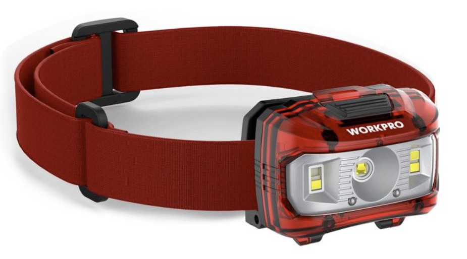 Фонарь налобный WORKPRO 80-300 LM красный (WP353000WE) – фото №1 Фонарь налобный WORKPRO 80-300 LM красный (WP353000WE) – №1