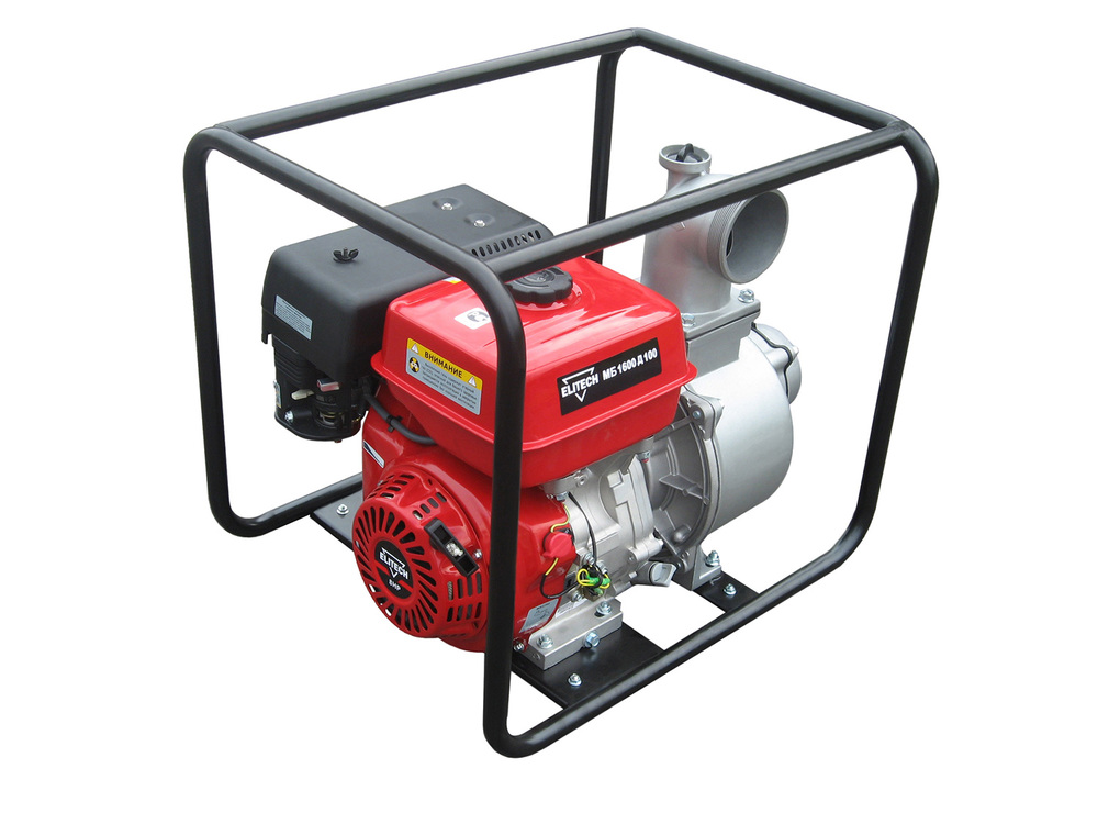 Мотопомпа бензиновая Elitech МБ 1600Д 100 – №1