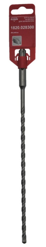 Бур SDS+ Elitech 6х260/200 мм – фото №1 Бур SDS+ Elitech 6х260/200 мм – №1