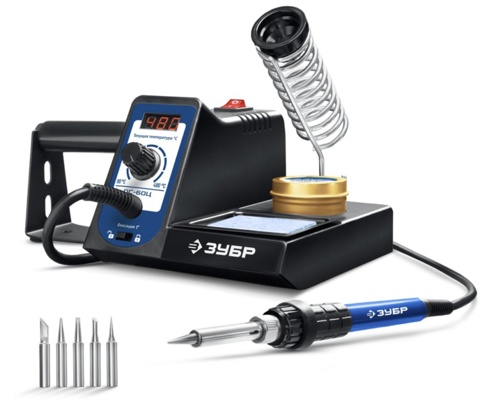 Паяльная станция Зубр ПС-60Ц 9-в-1 – №1