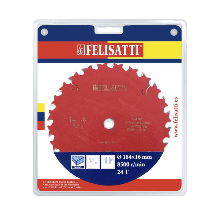 Диск пильный Felisatti Pro 184х16 мм 24T – фото №1 Диск пильный Felisatti Pro 184х16 мм 24T – №1