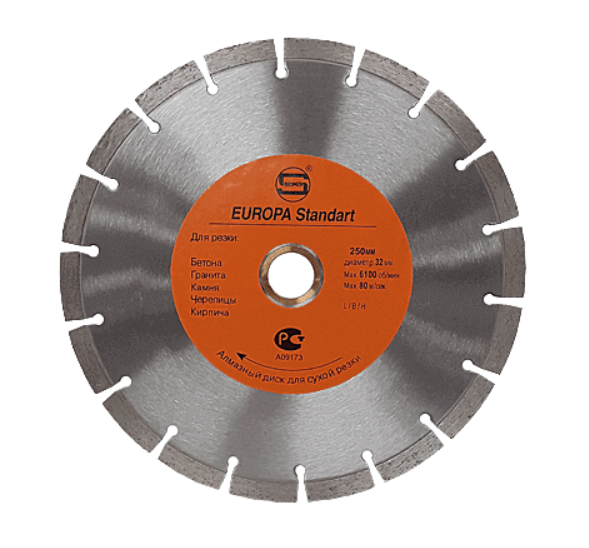 Диск алмазный Strong Segment 250х32х25.4х2.5х10 мм – фото №1 Диск алмазный Strong Segment 250х32х25.4х2.5х10 мм – №1