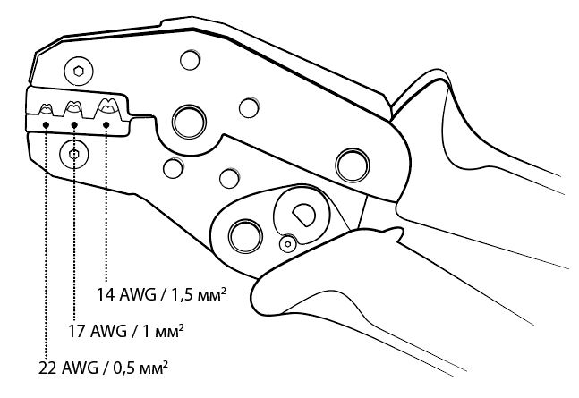 Клещи для обжима клемм Дело Техники профессиональные – №1