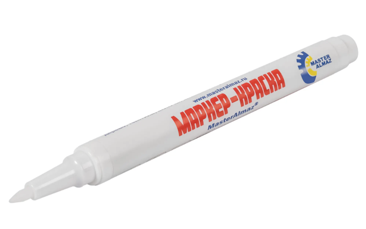 Маркер-краска перманентный МастерАлмаз 0,7 мм, белый – №1