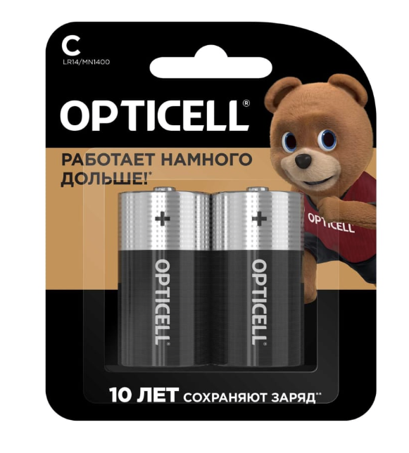 Батарейки Opticell Basic C LR14 1.5B алкалиновые (2 шт) – №1
