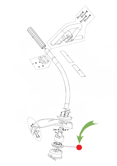 Упор косильной головки Makita для электрических триммеров UM3830/ UM4030 – №1