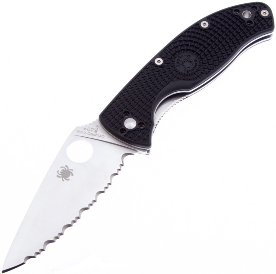 Нож Spyderco Tenacious LTW Serrated (122SBK) – фото №1 Нож Spyderco Tenacious LTW Serrated (122SBK) – №1