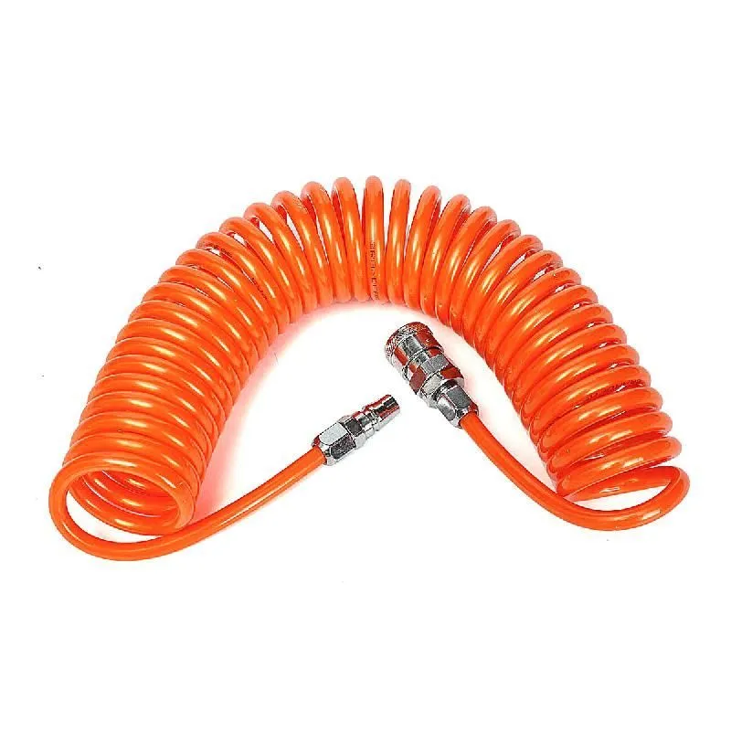 Шланг пневматический спиральный Парма 5х8 мм/ 10 м с фитингами рапид – №1