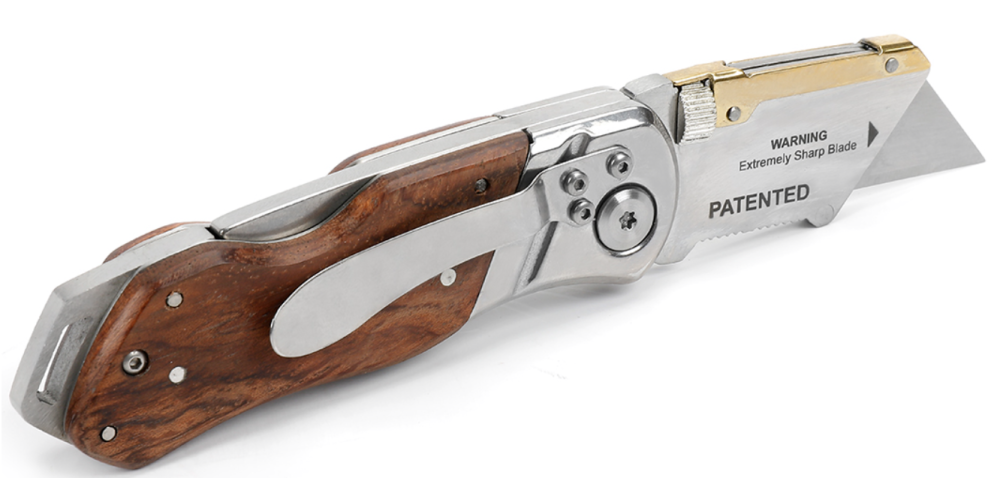 Нож складной WORKPRO с деревянной рукояткой + 11 лезвий (WP211014) – №1