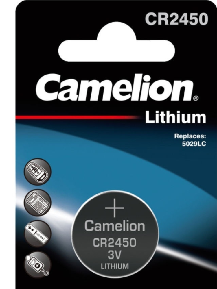 Батарейка Camelion CR2450 BL-1 (1 шт) – фото №1 Батарейка Camelion CR2450 BL-1 (1 шт) – №1