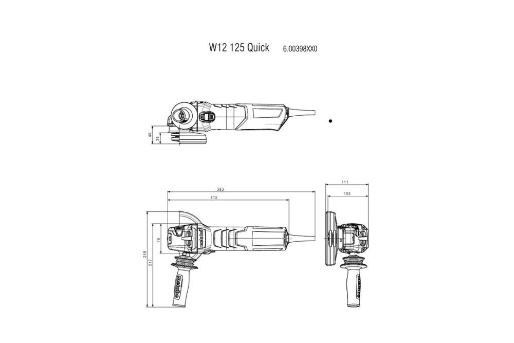 УШМ Metabo W 12-125 Quick – фото №1 УШМ Metabo W 12-125 Quick – №1