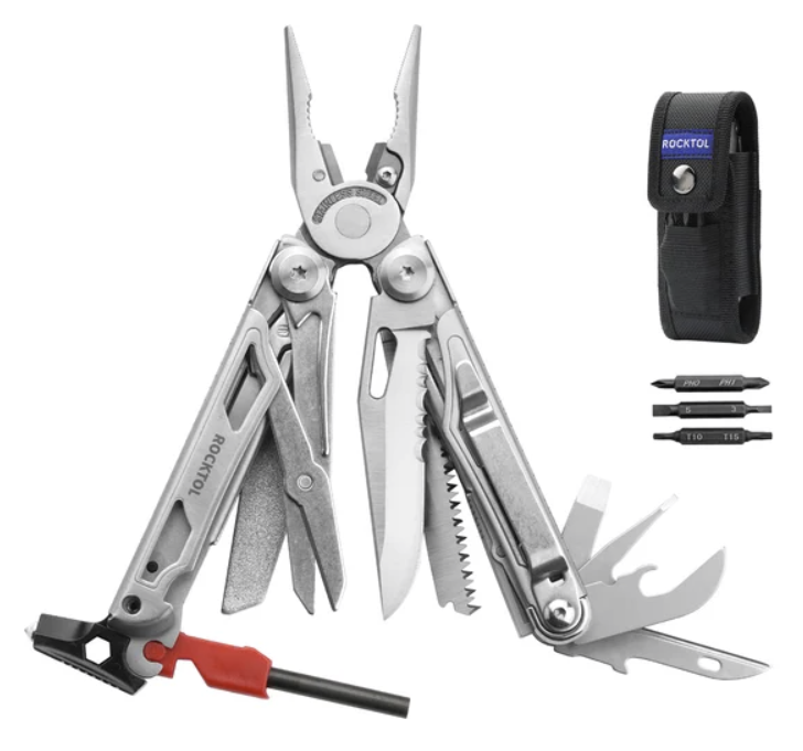 Мультитул Rocktol 12-в-1 с нейлоновым чехлом (SK08) – №1