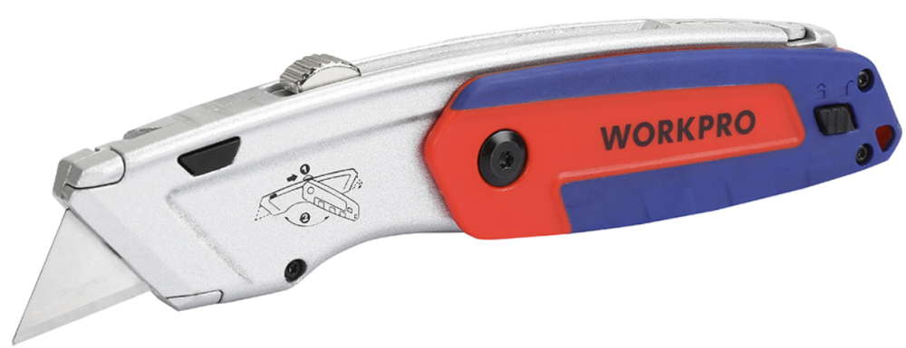 Нож складной WORKPRO с двумя лезвиями (WP213016) – фото №1 Нож складной WORKPRO с двумя лезвиями (WP213016) – №1