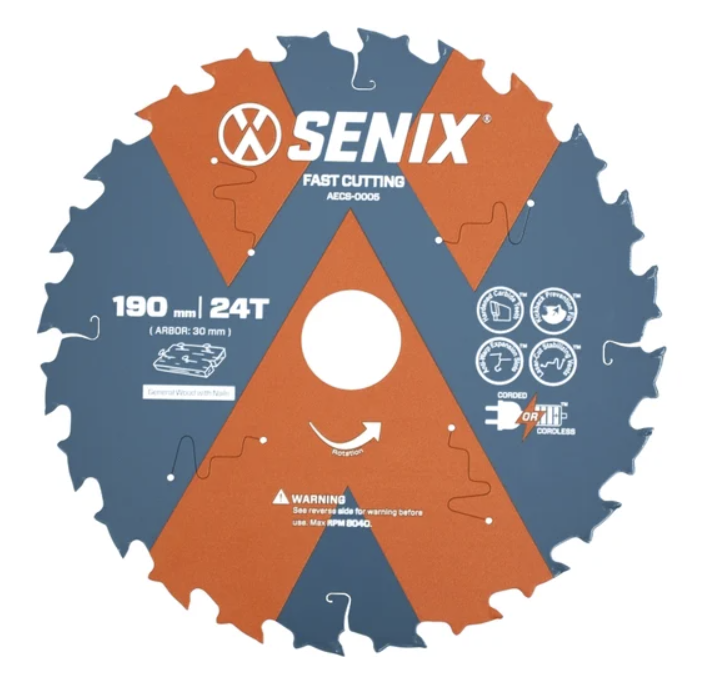 Диск пильный Senix 190 мм х 30 мм 24Т по дереву – фото №1 Диск пильный Senix 190 мм х 30 мм 24Т по дереву – №1