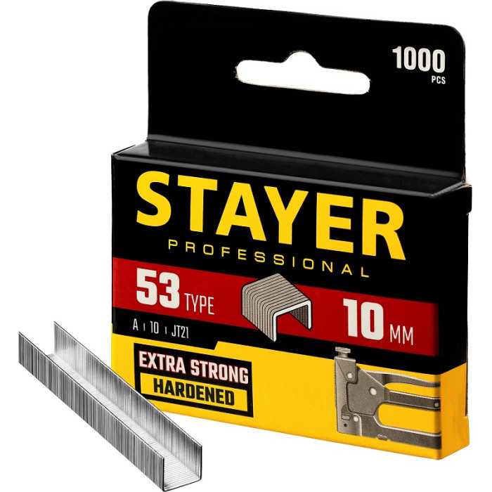 Скобы для степлера Stayer 53/10 мм (1000 шт) – фото №1 Скобы для степлера Stayer 53/10 мм (1000 шт) – №1