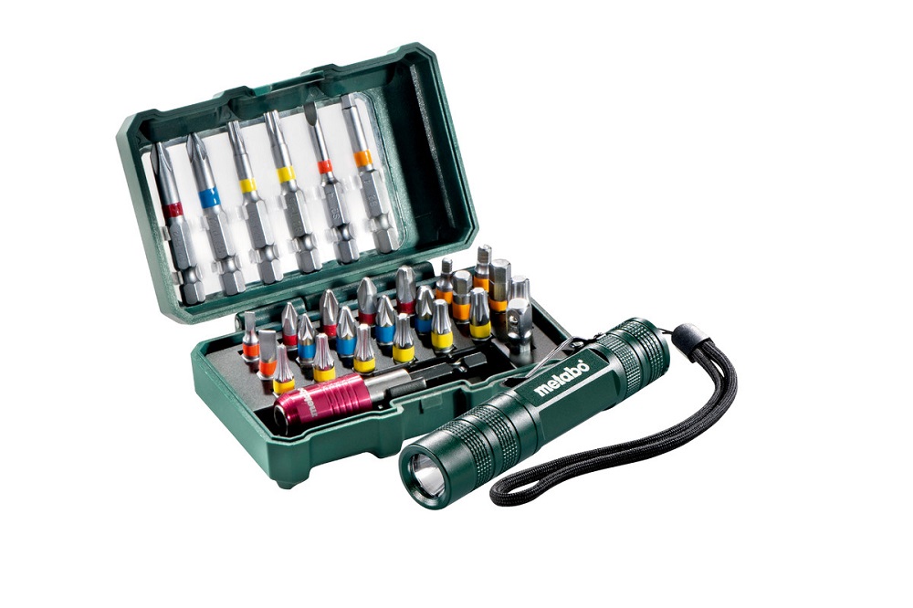 Набор бит Metabo SP + LED фонарик (29 шт) – фото №1 Набор бит Metabo SP + LED фонарик (29 шт) – №1
