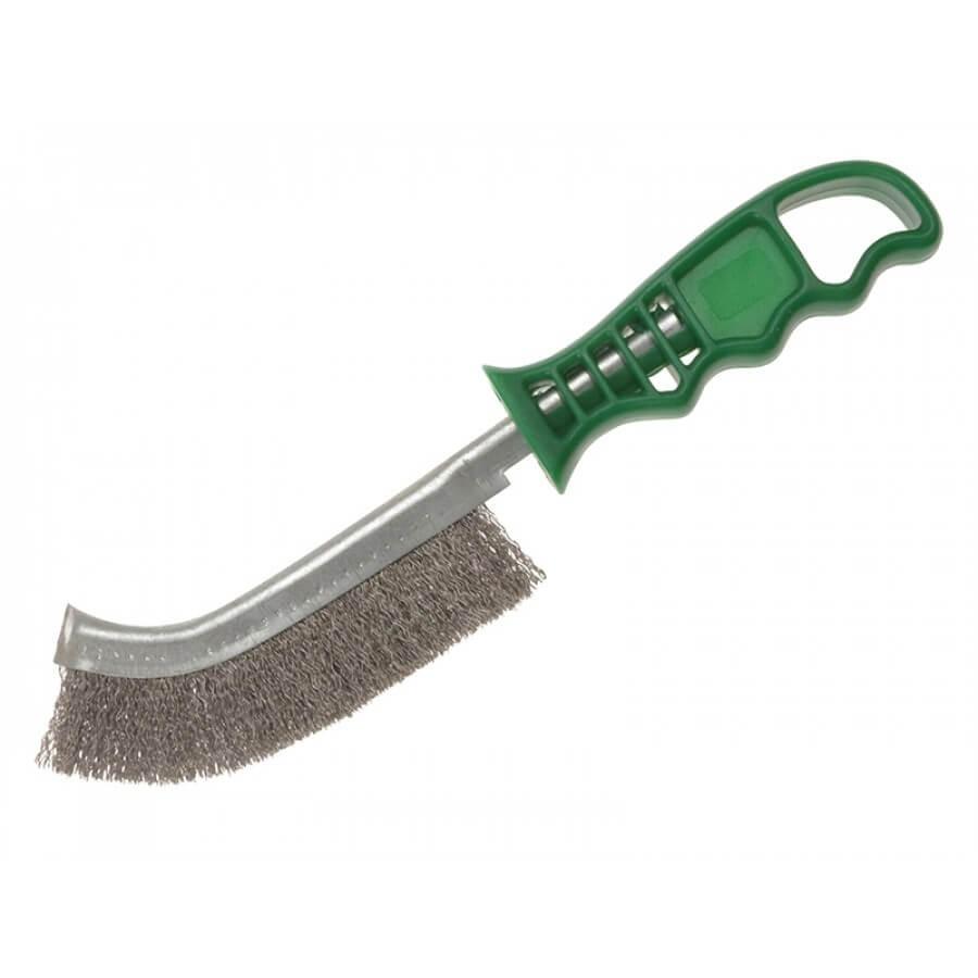 Щётка с пластиковой рукояткой ПрофОснастка Эксперт №655 нержавеющая сталь – №1