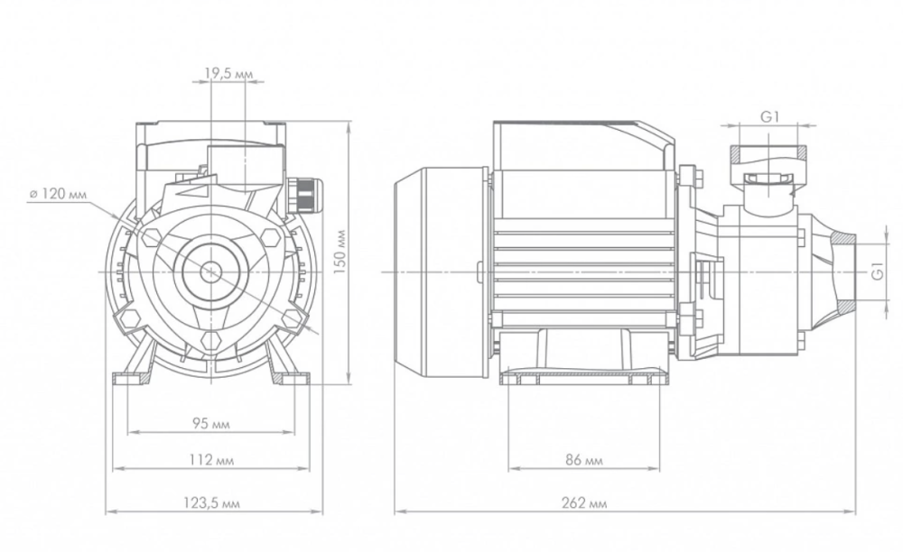 Насос поверхностный Джилекс Вихревик 40/40 Ч – №1
