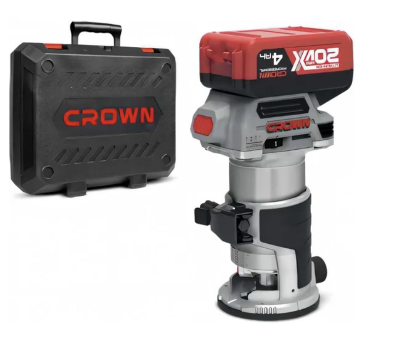 Аккумуляторный кромочный фрезер Crown CT26010HX-4 BMC (2х4,0 Ач) – фото №1 Аккумуляторный кромочный фрезер Crown CT26010HX-4 BMC (2х4,0 Ач) – №1
