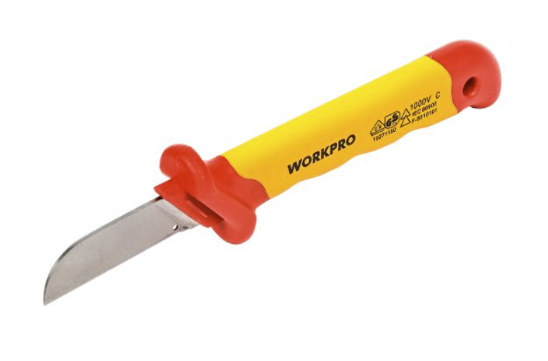 Нож строительный WORKPRO 50х180 мм диэлектрический (WP344004) – фото №1 Нож строительный WORKPRO 50х180 мм диэлектрический (WP344004) – №1